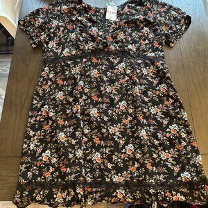 Floral Lace Mini Dress
